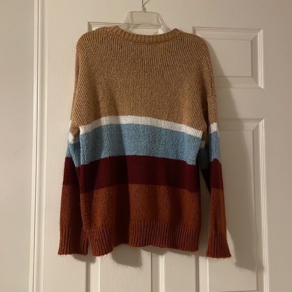 L sweater with wide multicolored stripes - Picture 2 of 2